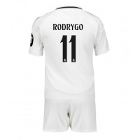 Real Madrid Rodrygo Goes #11 Hjemmedraktsett Barn 2024-25 Kortermet (+ Korte bukser)